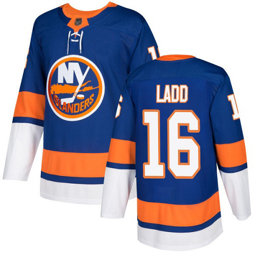 Adidas Men's Andrew Ladd Authentic Royal Blue Home Jersey: NHL #16 New York Islanders