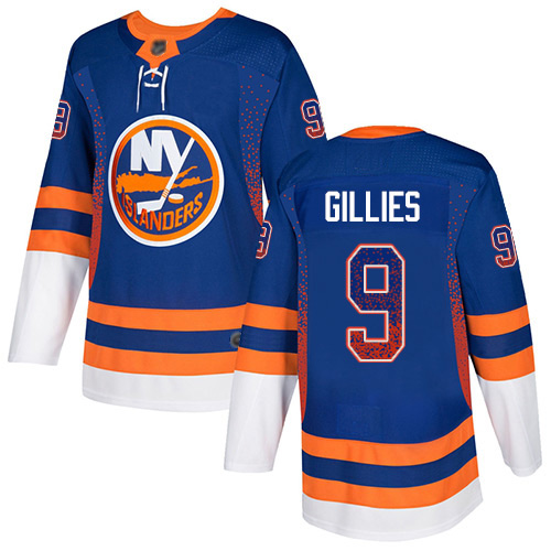 Adidas Men's Clark Gillies Authentic Royal Blue Jersey: NHL #9 New York Islanders Drift Fashion