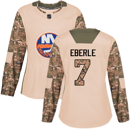 Adidas Women's Jordan Eberle Authentic Camo Jersey: NHL #7 New York Islanders Veterans Day Practice