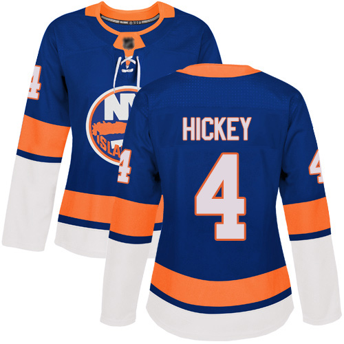 Adidas Women's Thomas Hickey Authentic Royal Blue Home Jersey: NHL #4 New York Islanders