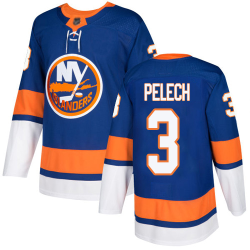 Men's Adam Pelech Authentic Royal Blue Home Jersey: Hockey #3 New York Islanders