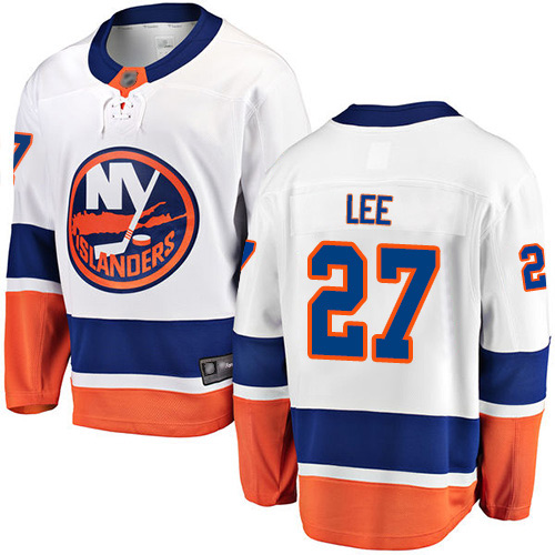 Fanatics Branded Men's Anders Lee Breakaway White Away Jersey: Hockey #27 New York Islanders