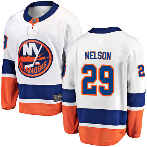 Fanatics Branded Men's Brock Nelson Breakaway White Away Jersey: NHL #29 New York Islanders