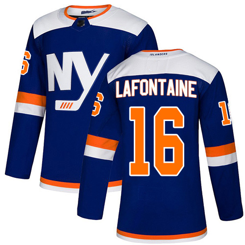 Men's Pat LaFontaine Authentic Blue Alternate Jersey: Hockey #16 New York Islanders