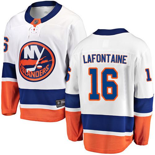 Fanatics Branded Men's Pat LaFontaine Breakaway White Away Jersey: Hockey #16 New York Islanders