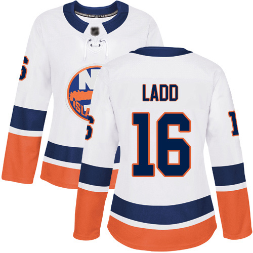 Reebok Women's Andrew Ladd Authentic White Away Jersey: NHL #16 New York Islanders