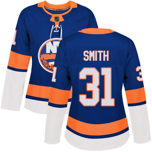 Adidas Women's Billy Smith Premier Royal Blue Home Jersey: NHL #31 New York Islanders