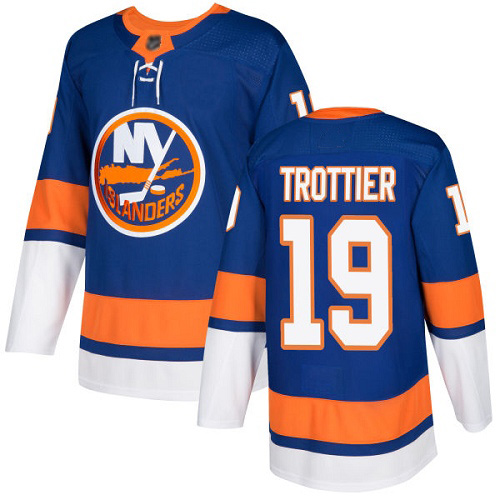 Men's Bryan Trottier Authentic Royal Blue Home Jersey: Hockey #19 New York Islanders
