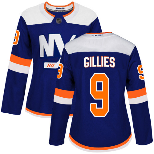 Adidas Women's Clark Gillies Authentic Blue Alternate Jersey: NHL #9 New York Islanders