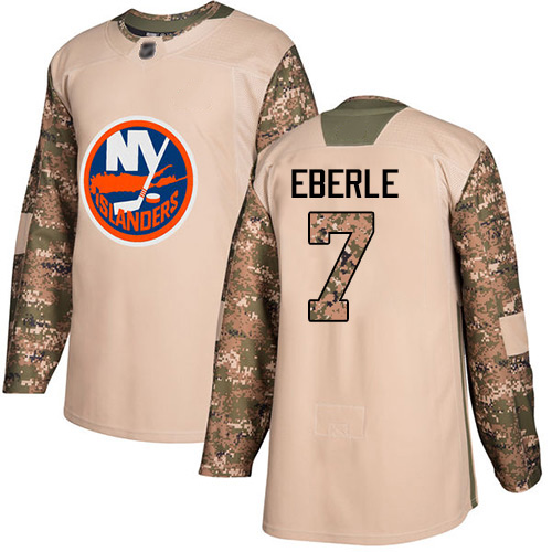 Adidas Men's Jordan Eberle Authentic Camo Jersey: NHL #7 New York Islanders Veterans Day Practice