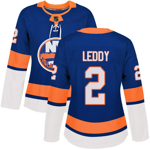 Adidas Women's Nick Leddy Authentic Royal Blue Home Jersey: NHL #2 New York Islanders