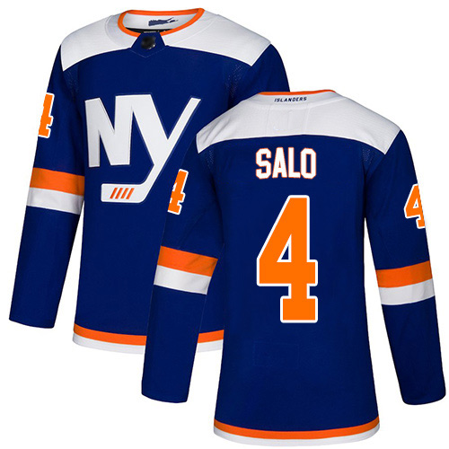 Adidas Men's Robin Salo Authentic Blue Alternate Jersey: NHL #4 New York Islanders