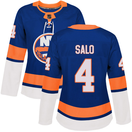 Adidas Women's Robin Salo Premier Royal Blue Home Jersey: NHL #4 New York Islanders
