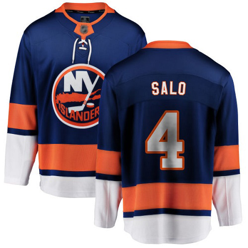 Fanatics Branded Youth Robin Salo Breakaway Royal Blue Home Jersey: NHL #4 New York Islanders