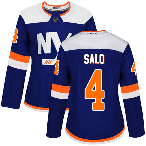 Adidas Women's Robin Salo Premier Blue Alternate Jersey: NHL #4 New York Islanders