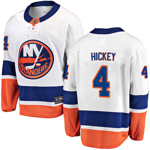 Fanatics Branded Men's Thomas Hickey Breakaway White Away Jersey: NHL #4 New York Islanders
