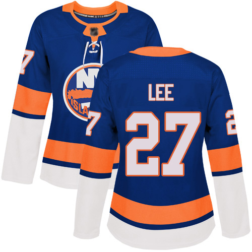 Women's Anders Lee Authentic Royal Blue Home Jersey: Hockey #27 New York Islanders