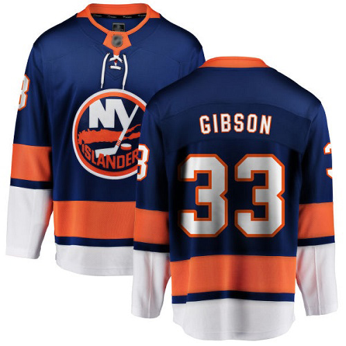Fanatics Branded Youth Christopher Gibson Breakaway Royal Blue Home Jersey: Hockey #33 New York Islanders