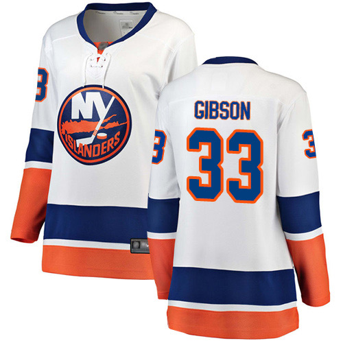 Fanatics Branded Women's Christopher Gibson Breakaway White Away Jersey: Hockey #33 New York Islanders