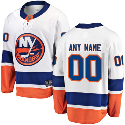 Fanatics Branded Men's Breakaway White Away Jersey: NHL New York Islanders Customized