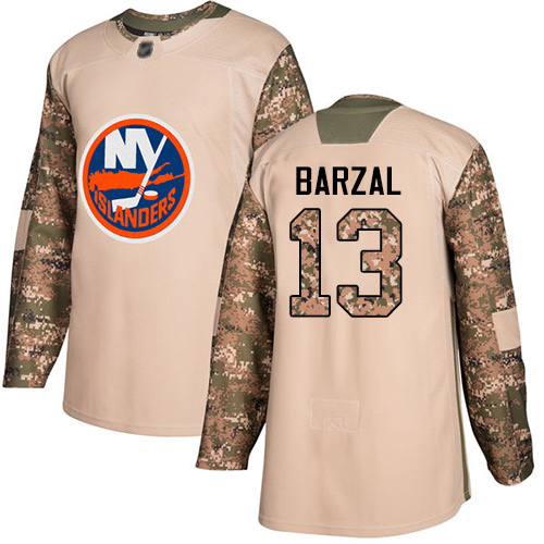 Adidas Men's Mathew Barzal Authentic Camo Jersey: NHL #13 New York Islanders Veterans Day Practice