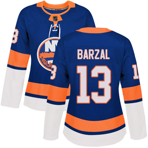 Adidas Women's Mathew Barzal Premier Royal Blue Home Jersey: NHL #13 New York Islanders