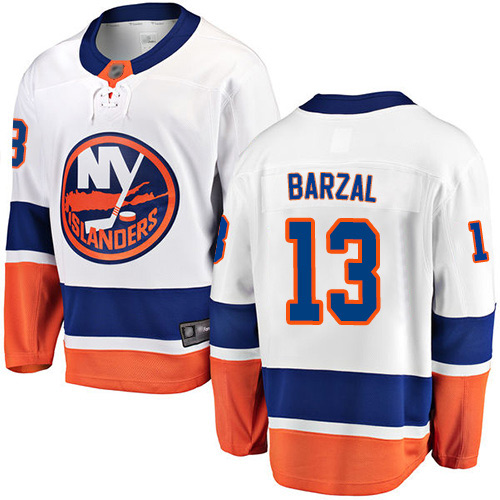 Fanatics Branded Youth Mathew Barzal Breakaway White Away Jersey: NHL #13 New York Islanders