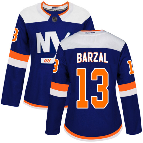 Adidas Women's Mathew Barzal Authentic Blue Alternate Jersey: NHL #13 New York Islanders