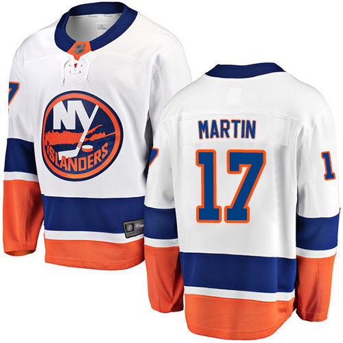 Fanatics Branded Men's Matt Martin Breakaway White Away Jersey: NHL #17 New York Islanders