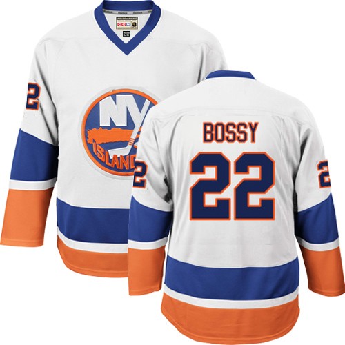 CCM Men's Mike Bossy Authentic White Jersey: NHL #22 New York Islanders Throwback