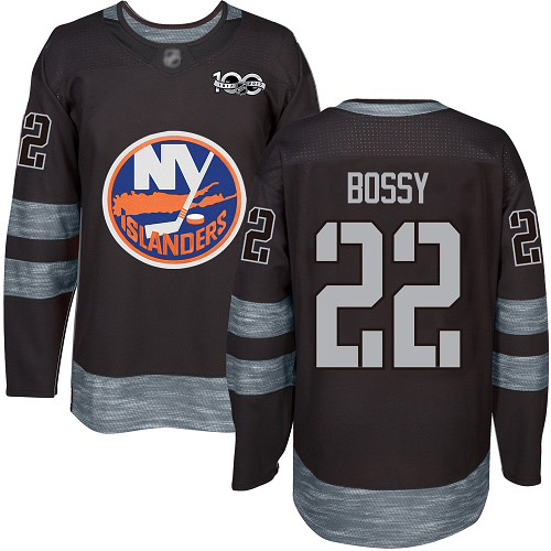 Adidas Men's Mike Bossy Authentic Black Jersey: NHL #22 New York Islanders 1917-2017 100th Anniversary