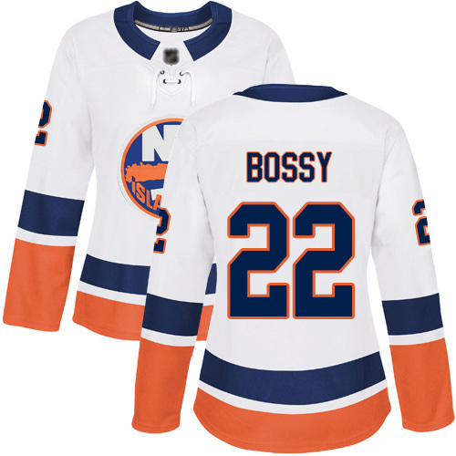 Reebok Women's Mike Bossy Authentic White Away Jersey: NHL #22 New York Islanders