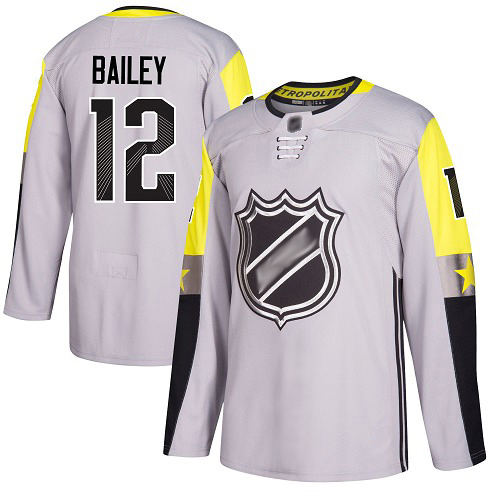 Men's Josh Bailey Authentic Gray Jersey: Hockey #12 New York Islanders 2018 All-Star Metro Division