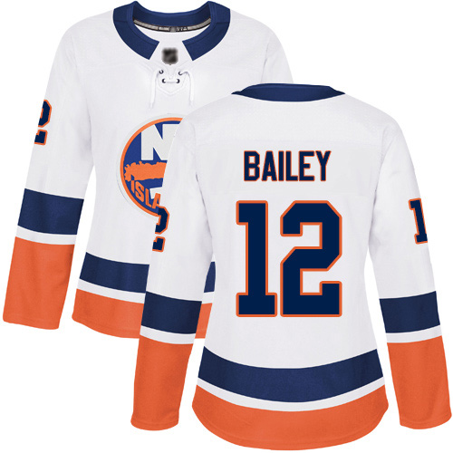Women's Josh Bailey Authentic White Away Jersey: Hockey #12 New York Islanders