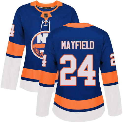 Adidas Women's Scott Mayfield Authentic Royal Blue Home Jersey: NHL #24 New York Islanders