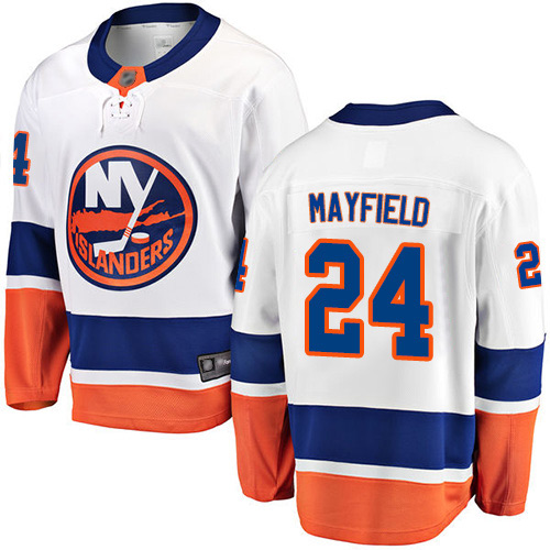 Fanatics Branded Youth Scott Mayfield Breakaway White Away Jersey: NHL #24 New York Islanders
