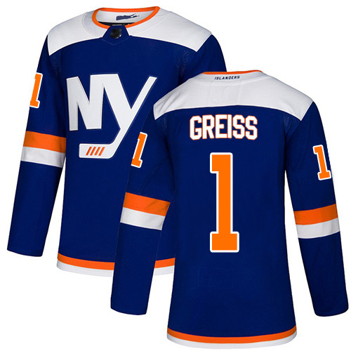 Adidas Men's Thomas Greiss Authentic Blue Alternate Jersey: NHL #1 New York Islanders